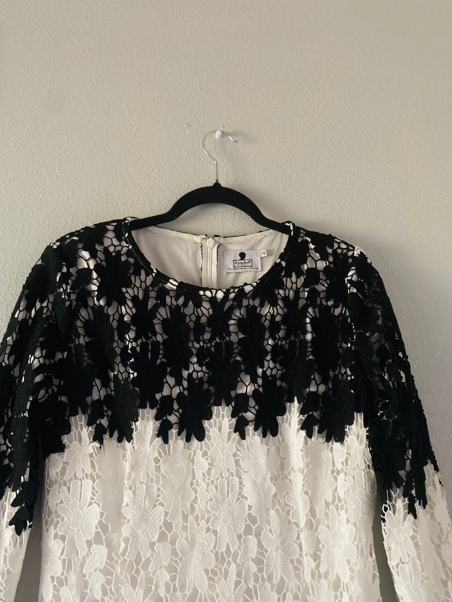 Black and White Dainty Jewels Dress