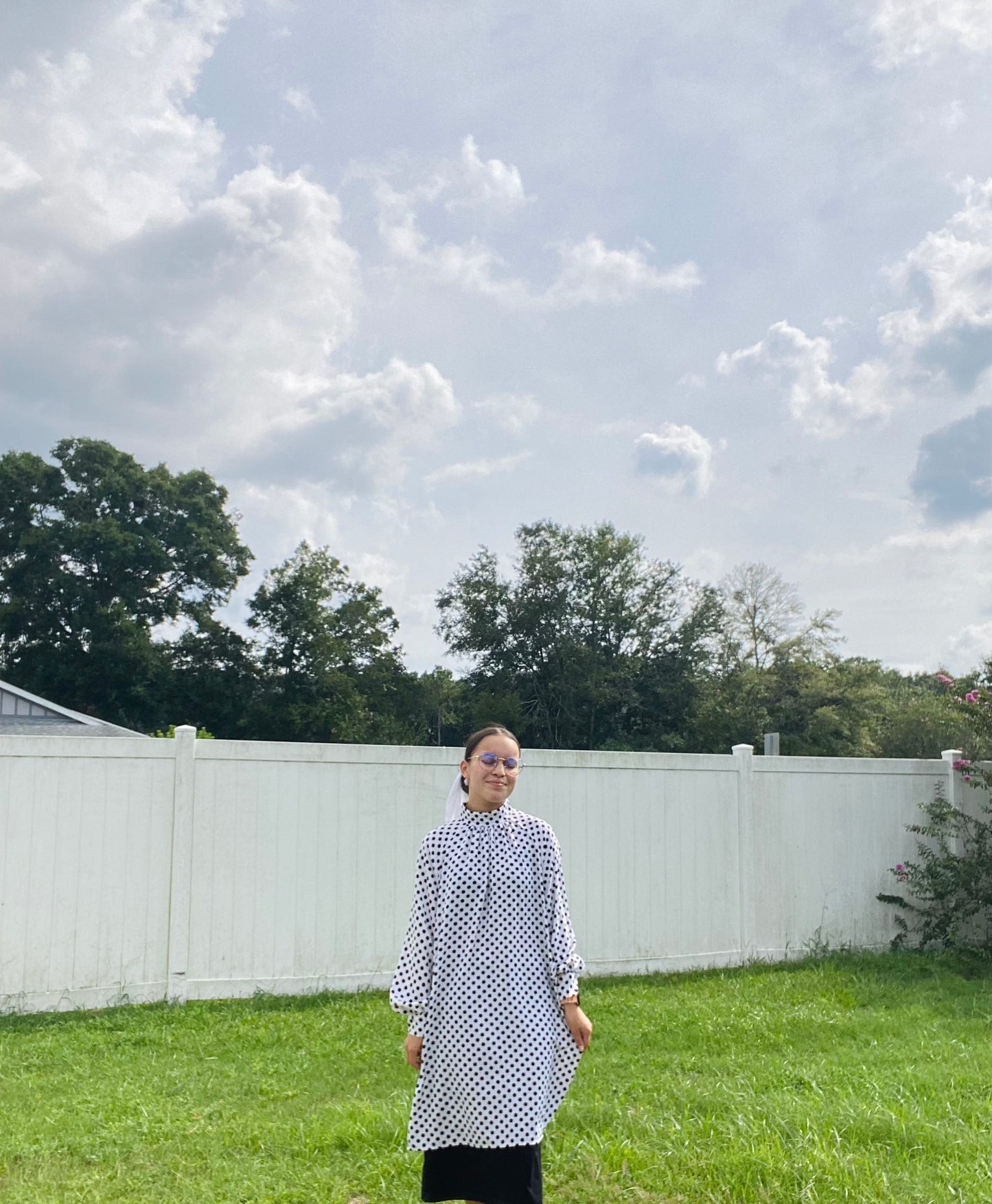 White & Polka Dot Dress