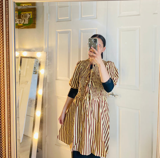 Brown and Yellow Top