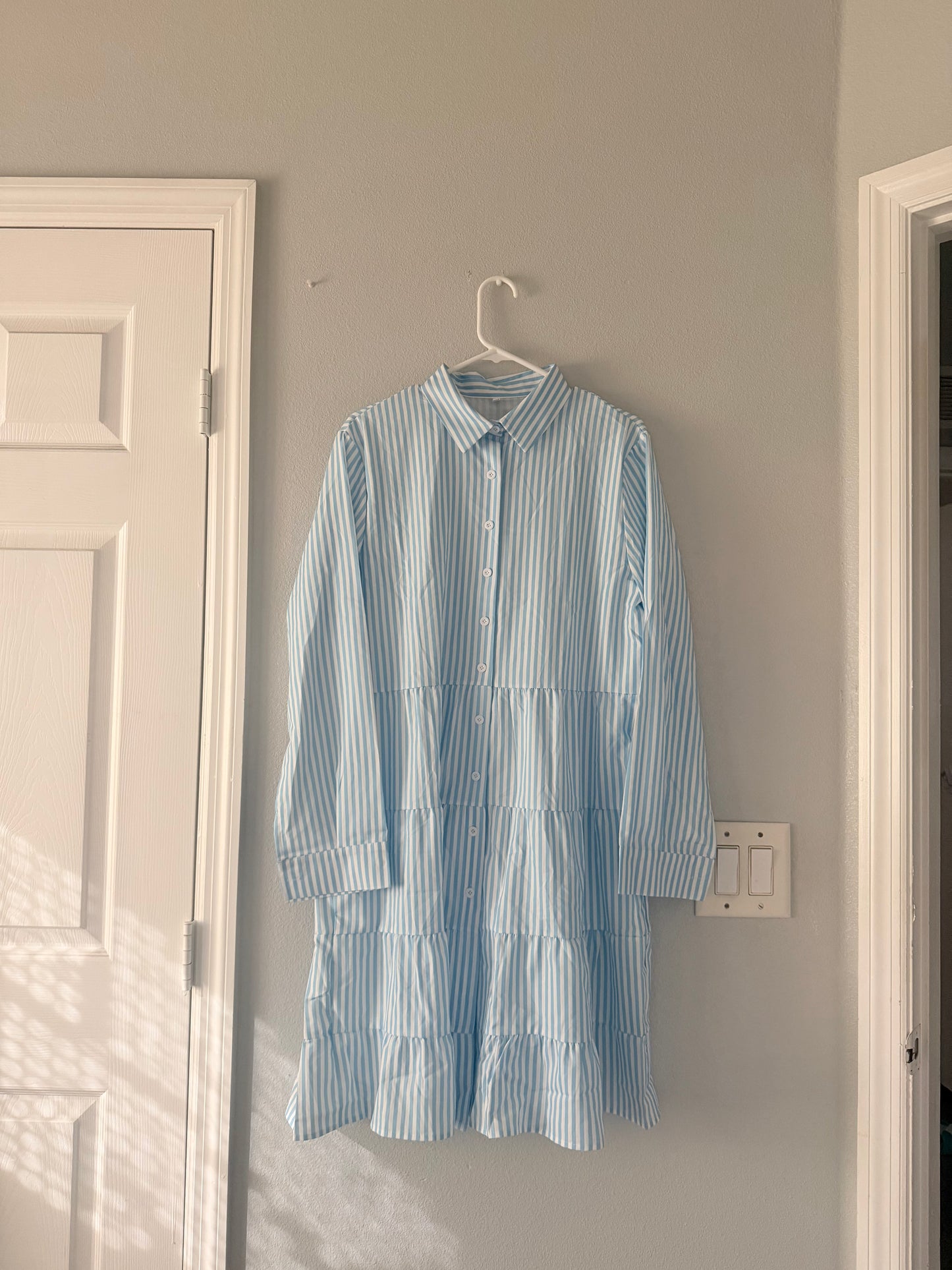 Blue and White Stripe Dress