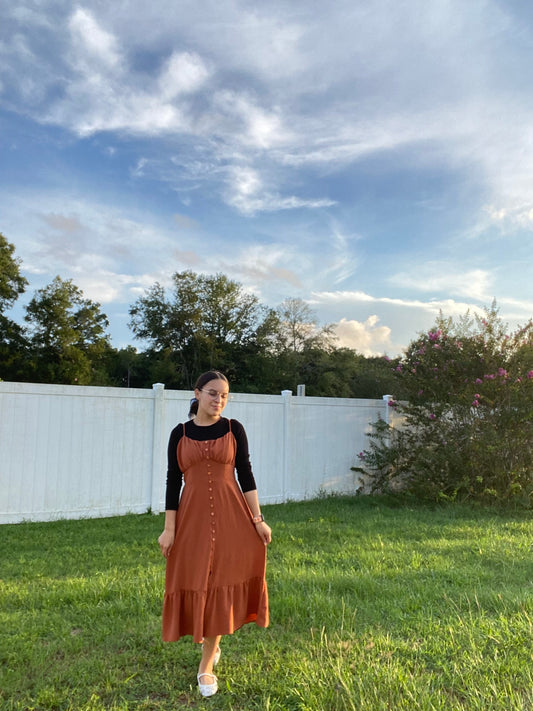 Fall-y Orange Dress