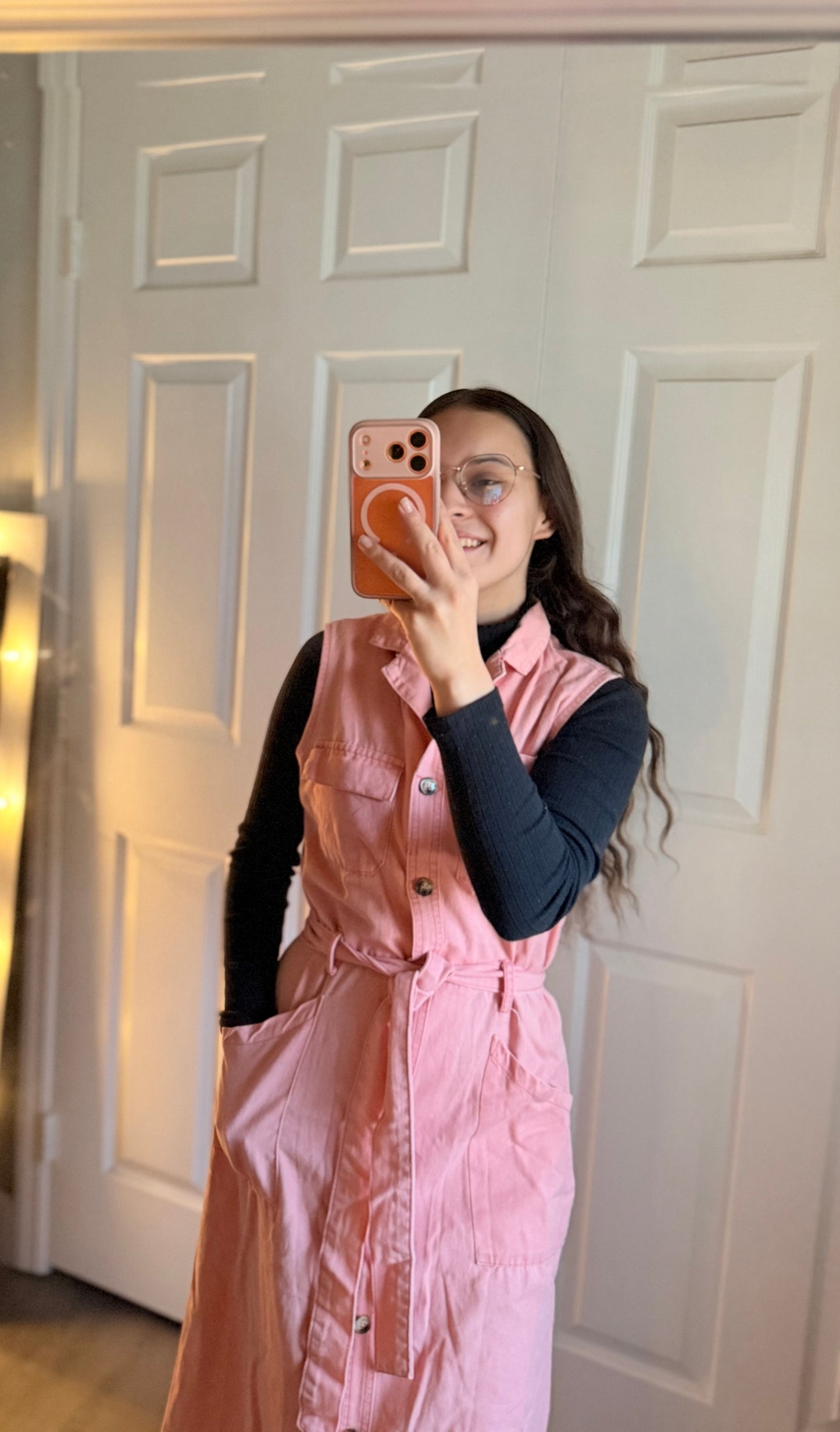 Pink Jean Dress
