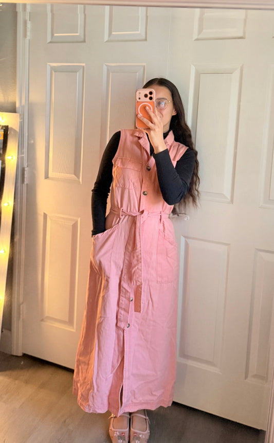 Pink Jean Dress