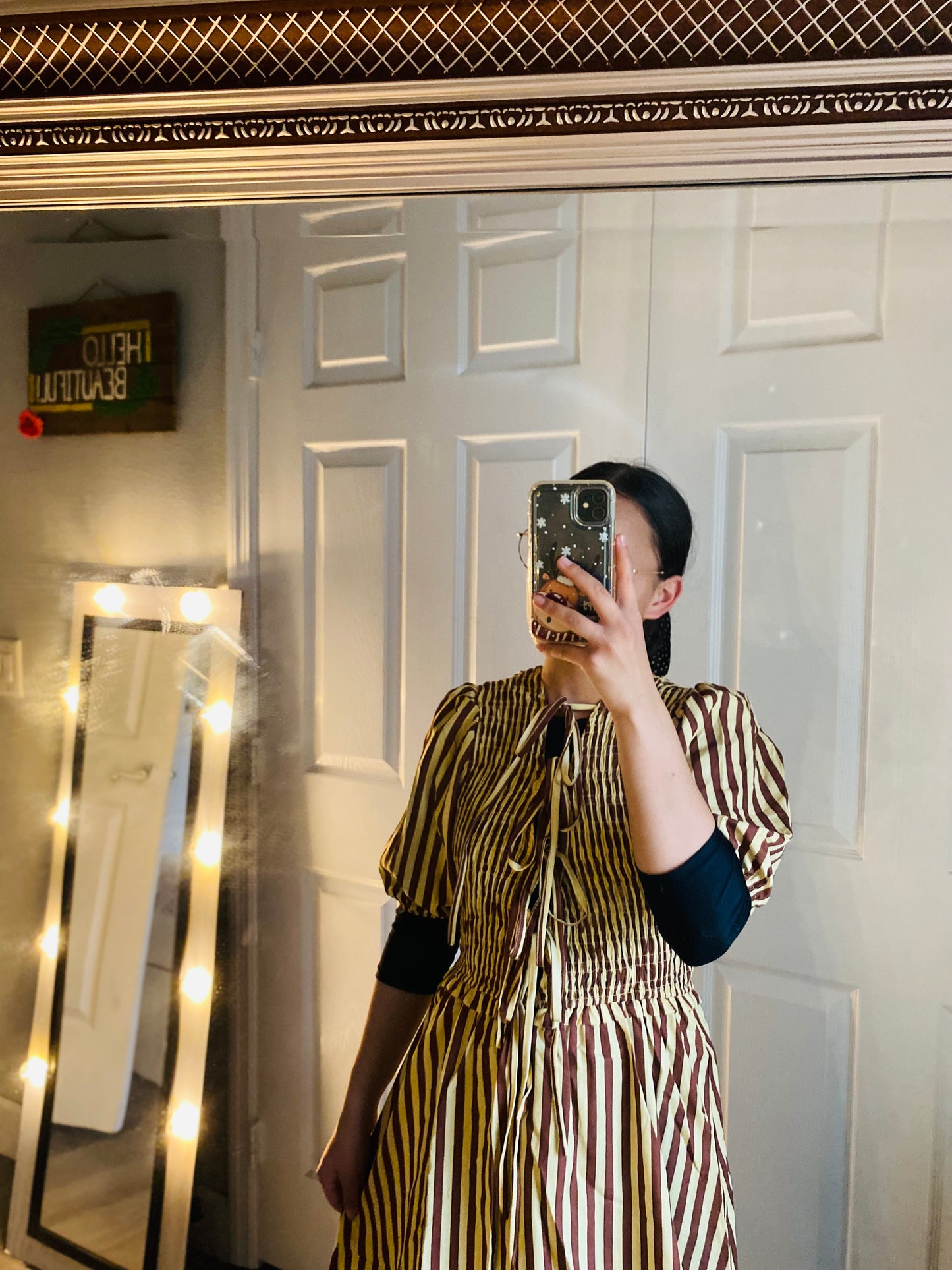 Brown and Yellow Top