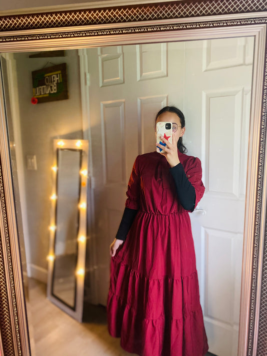 red dress
