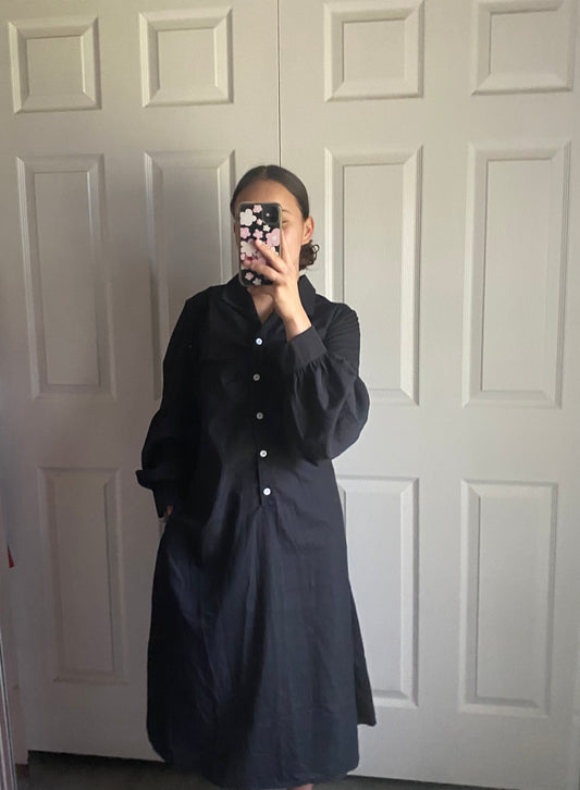 Black Button Up Dress